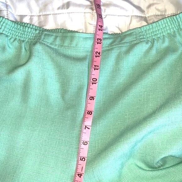 Alfred Dunner Womens Elastic Waist Aqua Pants Size 16W Textured Fabric Machine W - Picture 7 of 8